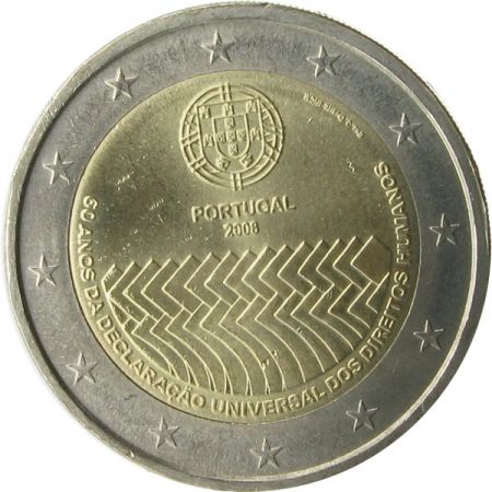 Portugal 2 Euros Commémo. PORTUGAL 2008 - Droits de l\'homme