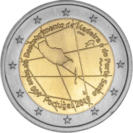 Portugal 2 EUROS COMMÉMO. PORTUGAL 2019 - 600 ans de la découverte de l\'île de Madère