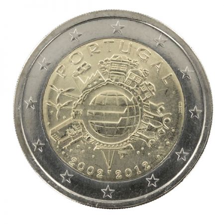 Portugal 2 Euros Commémorative 10è anniversaire de l\'Euro - Portugal 2012