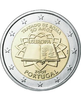 Portugal 2 Euros Commémorative Traité de Rome - Portugal 2007