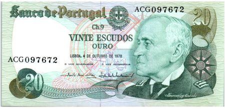 Portugal 20 Escudos 1978 - Gago Coutinho