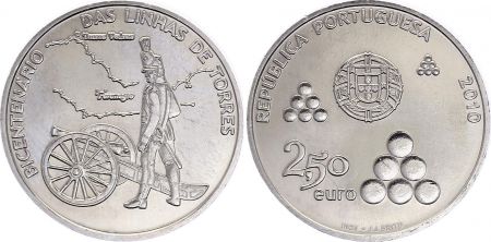 Portugal 2.5 Euros - Linhas De Torres - 2010