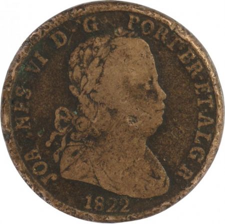 Portugal 40 Reis - 1822 - Jean VI - Armoiries