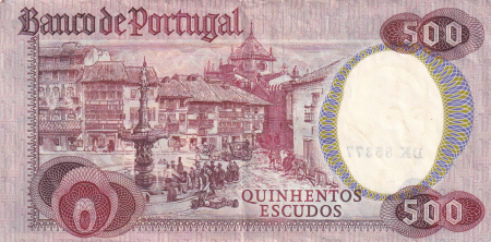 Portugal 500 Escudos Francisco Sanches, Braga - 06.09.1979 - Série DK