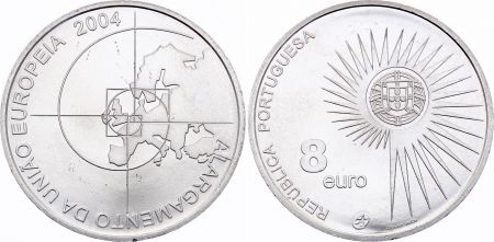 Portugal 8 Euros - Elargissement de l\'UE de 2004 - 2004 - Argent
