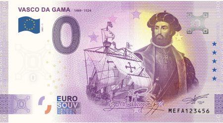 Portugal Billet 0 Euro Souvenir - Vasco de Gama - Portugal 2021