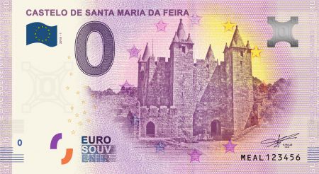Portugal Billet Portugal 0 Euros Souvenir 2018 - Château de Santa Maria da Feira