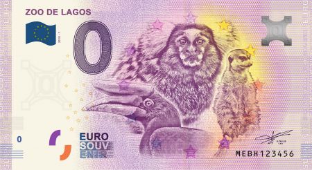 Portugal Billet Portugal 0 Euros Souvenir 2018 - Zoo de Lagos