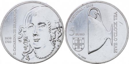 Portugal NEW.2016 5 Euro, Portugal 5 euros - Catarina de Bragança / Five o-clock tea - 2016