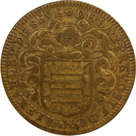 PREVÔT DES MARCHANDS DE PARIS  Alexandre de Sève  JETON laiton 1658