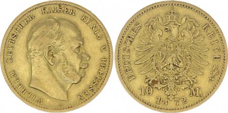 Prusse 10 Mark Wilhelm I - Aigle Impérial 1872 B Hannovre