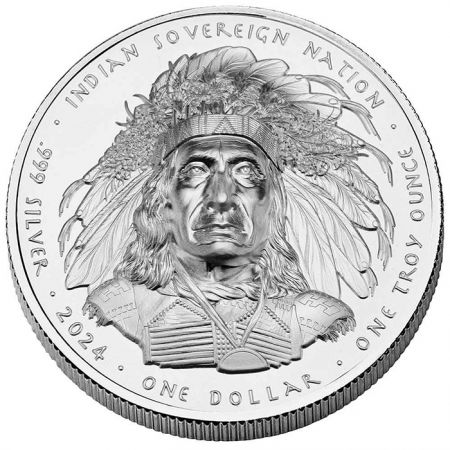 Red Cloud - 1 Dollar 2024 Ultra Haut Relief - Oglala Lakota Sioux