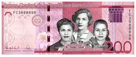 République dominicaine 200 Pesos - Héroïnes de la nation - 2021 - P.191