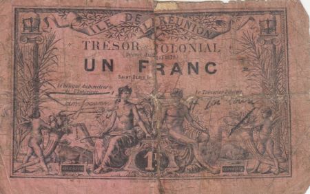 Réunion 1 Franc Trésor Colonial - 1879 (1881)