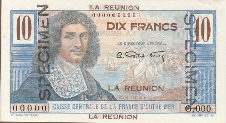 Réunion 10 Francs Colbert - 1946 Spécimen