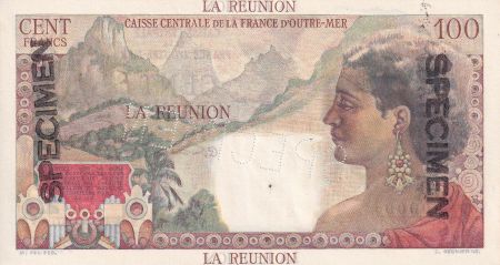 Réunion 100 Francs - La Bourdonnais - 1946 - Spécimen O.0 - P.NEUF - Kol.436.1
