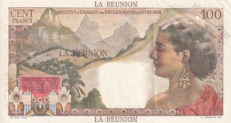 Réunion 100 Francs - La Bourdonnais - 1960 - Spécimen - SUP+ - Kol.440.1