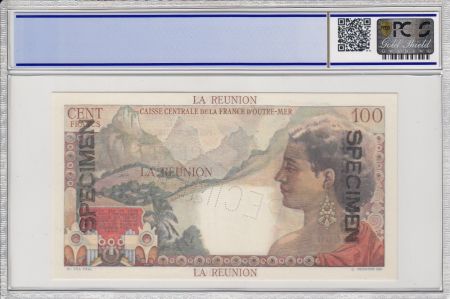 Réunion 100 Francs La Bourdonnais 1947 - Spécimen - PCGS 65OPQ