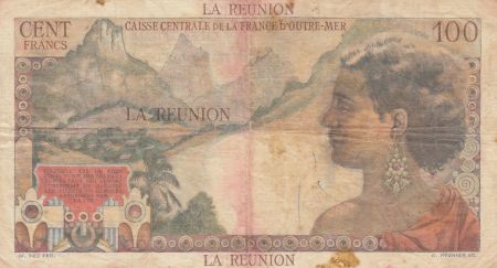 Réunion 100 Francs ND1946 - La Bourdonnais (sans Département) - Série B.50