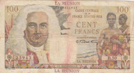Réunion 100 Francs ND1946 - La Bourdonnais (sans Département) - Série B.50