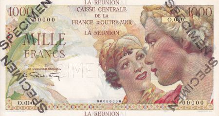 Réunion 1000 Francs - Union Française -  Spécimen - 1946 - NEUF - Kol.438.1