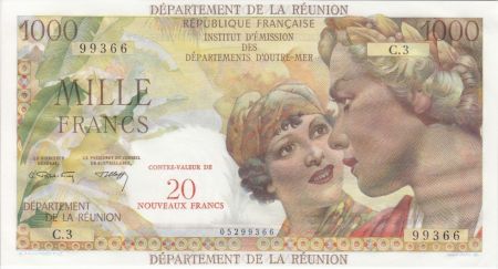 Réunion 1000 Francs Union Française - 1967 Série C.3 - 99366