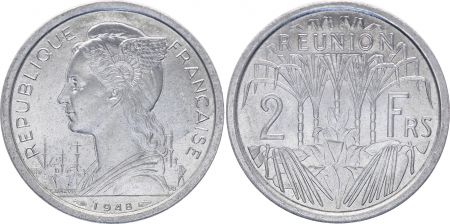 Réunion 2 Francs Marianne - 1948