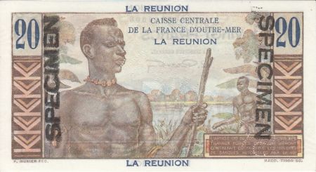 Réunion 20 Francs Emile Gentil - 1946 Spécimen