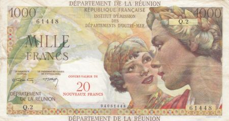Réunion 20 NF / 1000 Francs Union Française - 1967 Série Q.2