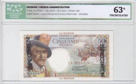 Réunion 50 Francs Belain d\'Esnambuc -1946