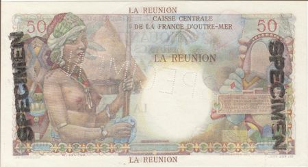 Réunion 50 Francs Belain d\'Esnambuc -1946 Spécimen O.000