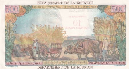 Réunion 500 Francs - Pointe-à-Pitre - Surchargé 10 NF - 1971 - Série W.1 - Kol.445b