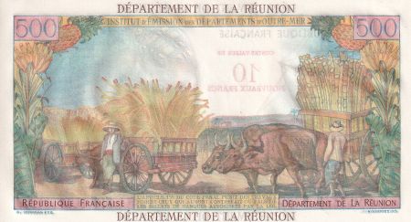 Réunion 500 Francs - Pointe-à-Pitre - Surchargé 10 NF - 1971 - Série W.1 - NEUF - Kol.445b