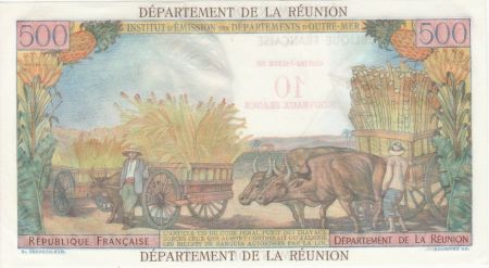 Réunion 500 Francs Point-a Pitre - Surchargé 10 NF - 1971 Série W.1