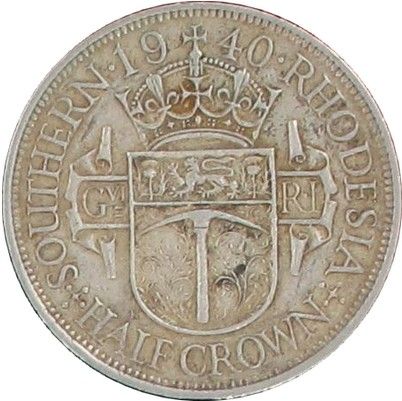 Rhodésie du Sud 1/2 Crown George VI - 1940