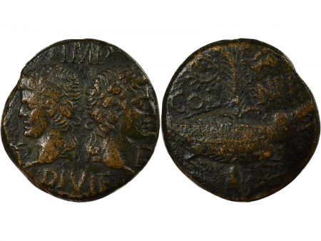 Rome - Provinces Province Narbonnaise, Auguste et Agrippa - Dupondius 15 / 13 Av Jc, Nîmes