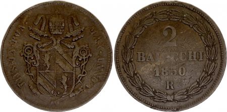 Rome Baiocco - Pie IX -1850 R