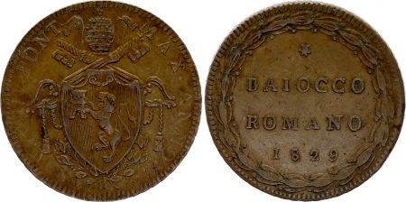 Rome Baiocco - Pie VIII -1829 R