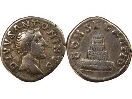 Rome Empire Antonin Le Pieu - Denier Argent, Bûcher funéraire- 161 Rome