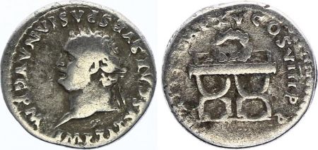 Rome Empire Denier,  Titus - 80 Rome - IMP XV COS VIII PP - TB+