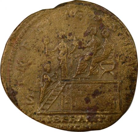 Rome Empire Marc Aurèle - Sesterce, Libéralité de l\'Empereur - 176 / 177 Rome