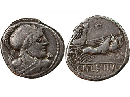 Rome Empire REPUBLIQUE ROMAINE, CNAEUS CORNELIUS LENTULUS - DENIER ARGENT - ROME, 88 AV JC