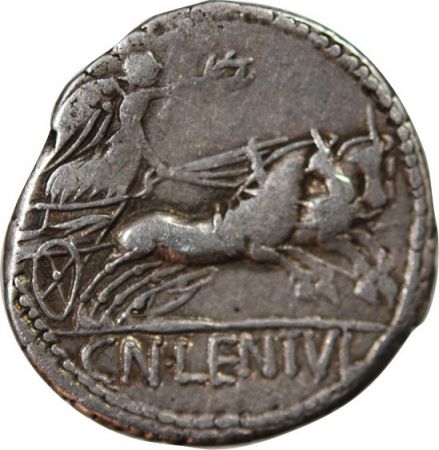 Rome Empire REPUBLIQUE ROMAINE, CNAEUS CORNELIUS LENTULUS - DENIER ARGENT - ROME, 88 AV JC