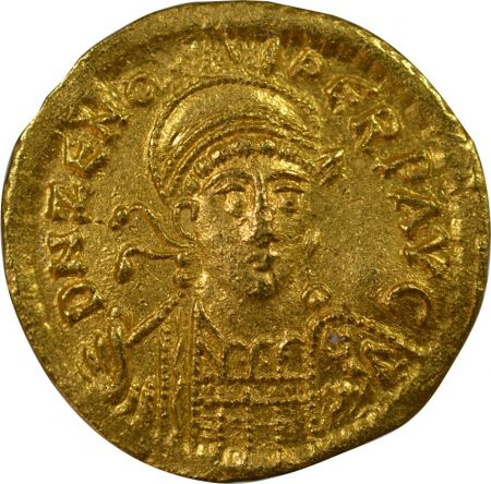 Rome Empire ZENON - SOLIDUS OR 476 / 491 CONSTANTINOPLE