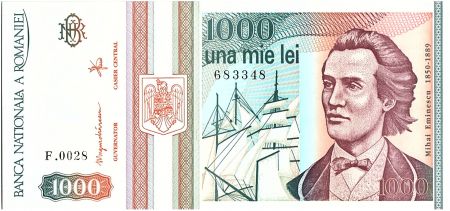 Roumanie 1000 Lei - Mihai Eminescu  - 1993