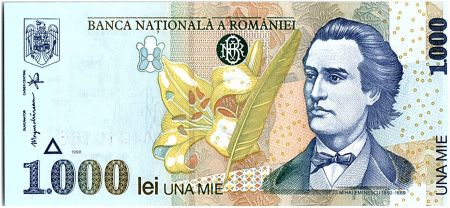 Roumanie 1000 Lei - Mihai Eminescu  - 1998