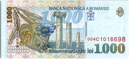 Roumanie 1000 Lei - Mihai Eminescu  - 1998
