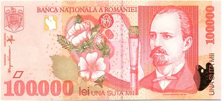 Roumanie 100000 Lei - Nicolae Grigorescu  - 1998