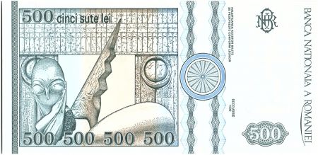 Roumanie 500 Lei - Constantin Brancusi  - 1992