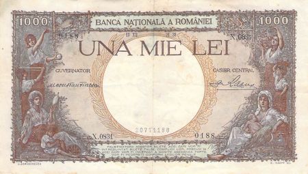Roumanie ROUMANIE  CAROL II - 1000 LEI 19/12/1938 - TTB+